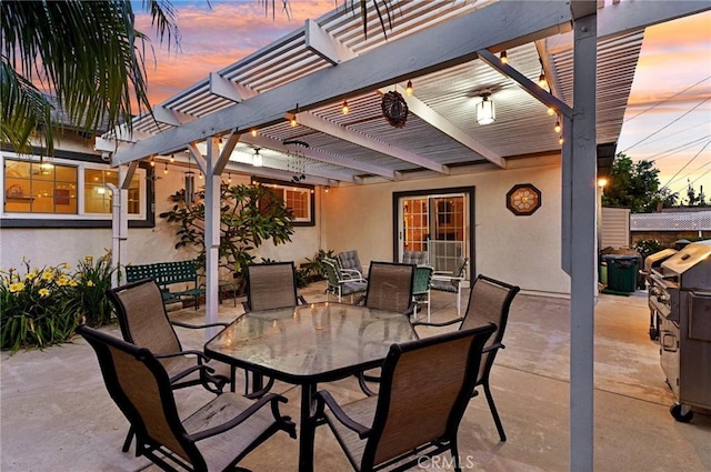 481 S Cedar Dr, Covina, CA 91723 - view of patio featuring outdoor dining area and a pergola