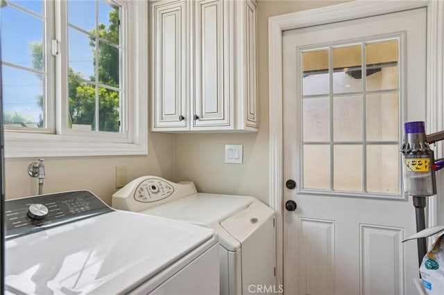 481 S Cedar Dr, Covina, CA 91723 - washroom featuring separate washer and dryer and cabinet space