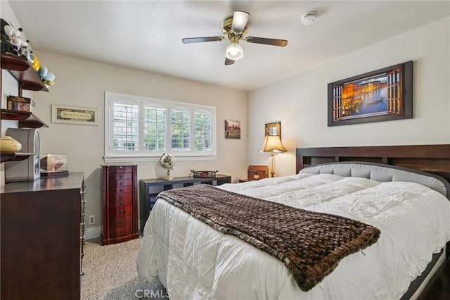 481 S Cedar Dr, Covina, CA 91723 - bedroom featuring ceiling fan and light carpet