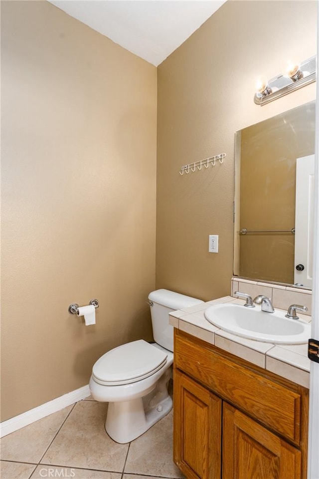 13212 Primavera Rd, Pinon Hills, CA 92372 - half bath featuring tile patterned floors and vanity