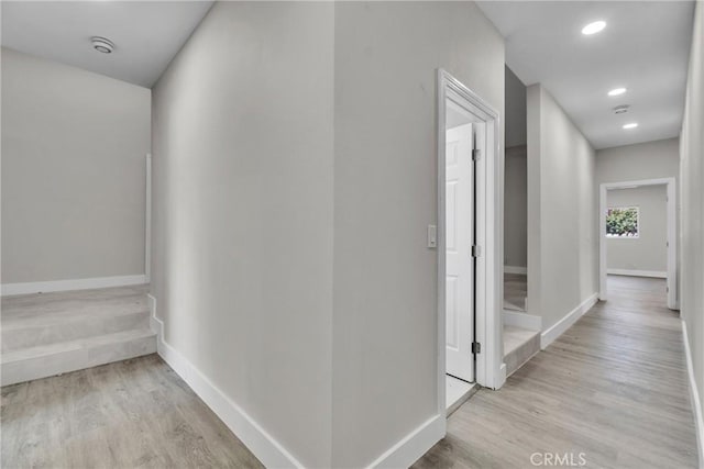 2521 Double Tree Ln, Rowland Heights, CA 91748 - corridor with light wood-type flooring and recessed lighting