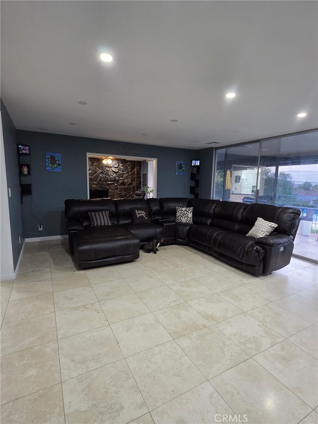 11815 Arliss Way, Grand Terrace, CA 92313 - living room with light tile patterned floors and recessed lighting