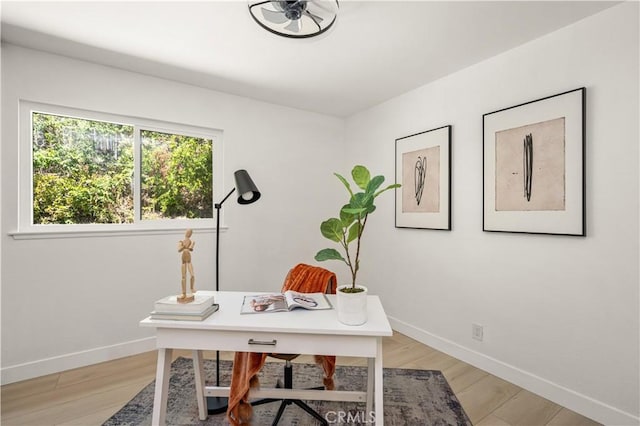 26871 Via Santa Lucia, Mission Viejo, CA 92691 - home office with baseboards and light wood-type flooring