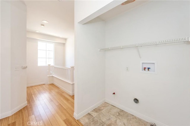 120 Rue Monet, Lake Forest, CA 92610 - washroom featuring hookup for a washing machine, gas dryer hookup, light wood-style floors, and electric dryer hookup