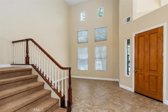 32974 Anasazi Dr, Temecula, CA 92592 - foyer with a towering ceiling and stairway