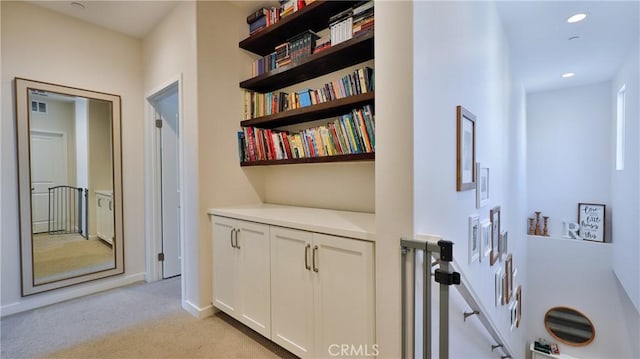 4173 Horvath St Unit 105, Corona, CA 92883 - hallway featuring light colored carpet and recessed lighting