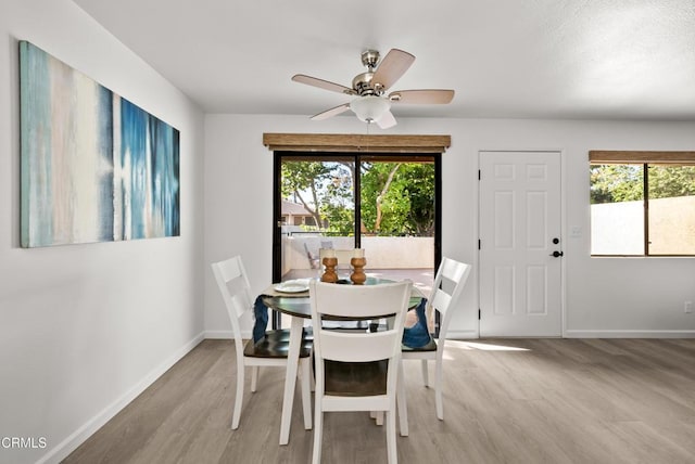 640 Orwell Ln, Ventura, CA 93003 - dining area featuring wood finished floors, healthy amount of natural light, and a ceiling fan