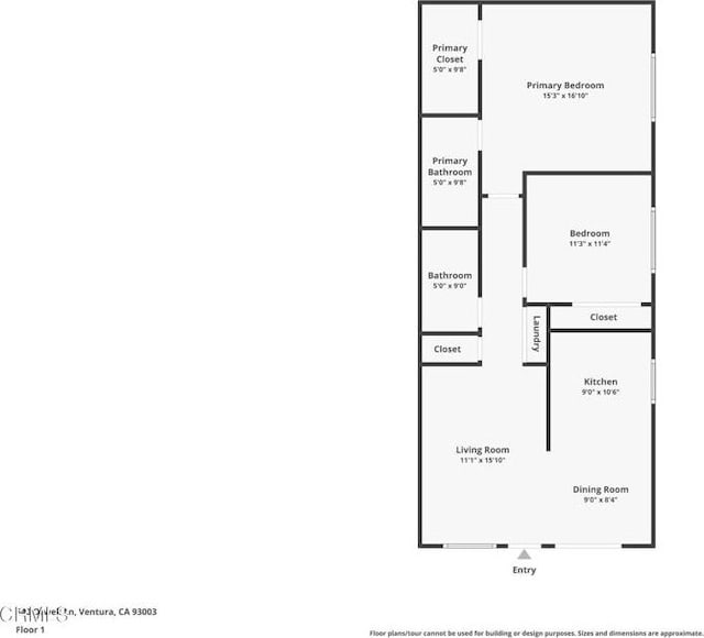 640 Orwell Ln, Ventura, CA 93003 - view of room layout