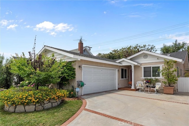 1827 Amelia Ave, San Pedro, CA 90731 - single story home featuring driveway, a garage, a chimney, and stucco siding