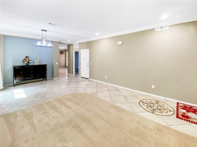 3318 Ridge Park Ct, Long Beach, CA 90804 - tiled spare room featuring recessed lighting and crown molding
