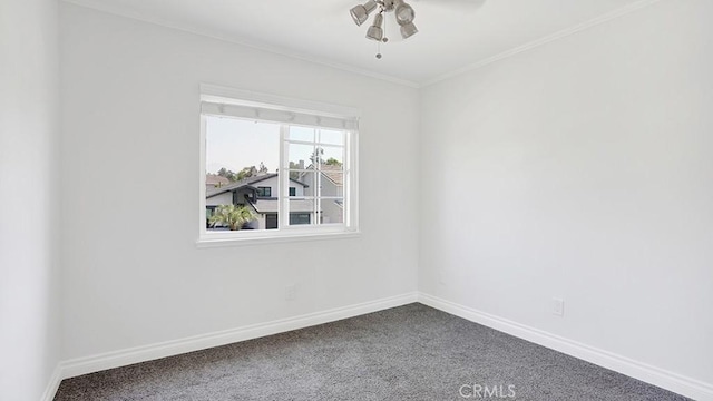 25866 Greenhill, Lake Forest, CA 92630 - carpeted spare room featuring ornamental molding and ceiling fan
