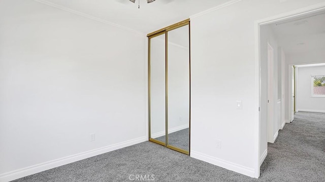 25866 Greenhill, Lake Forest, CA 92630 - unfurnished bedroom with carpet, a closet, and crown molding