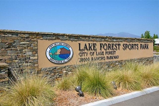25866 Greenhill, Lake Forest, CA 92630 - community sign featuring a mountain view