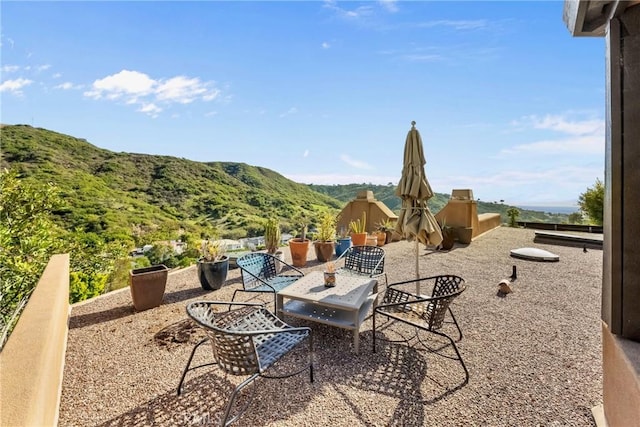 1372 Morningside Dr, Laguna Beach, CA 92651 - view of patio / terrace featuring a mountain view