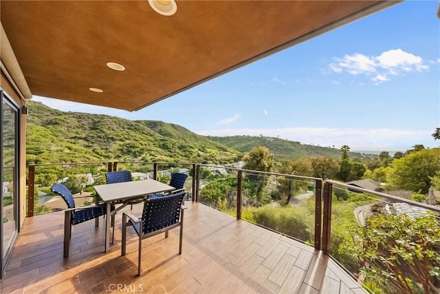 1372 Morningside Dr, Laguna Beach, CA 92651 - balcony with outdoor dining space and a mountain view