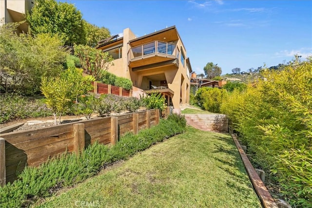 1372 Morningside Dr, Laguna Beach, CA 92651 - rear view of house featuring a balcony and stucco siding