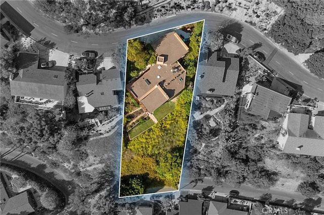 1372 Morningside Dr, Laguna Beach, CA 92651 - aerial view of property and surrounding area featuring property parcel outlined