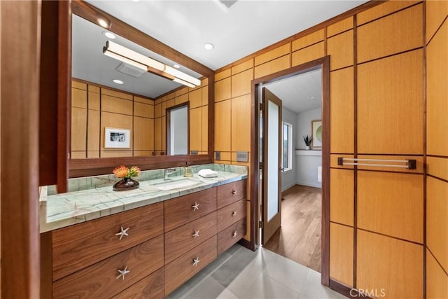 1372 Morningside Dr, Laguna Beach, CA 92651 - bathroom with vanity and tile patterned flooring