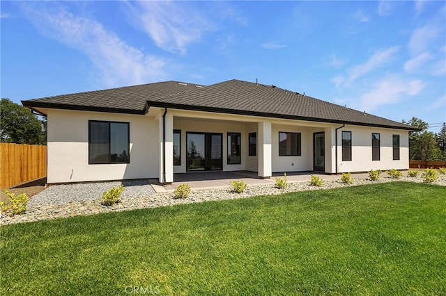 5891 Crestmoor Dr, Paradise, CA 95969 - back of property with stucco siding and a patio