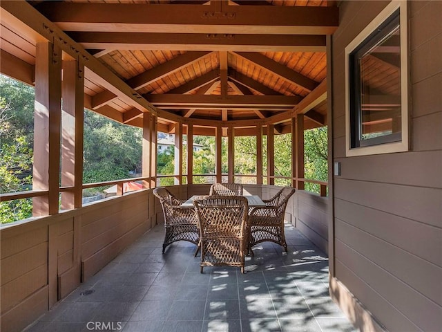 11485 Awenita Ct, Chatsworth, CA 91311 - sunroom / solarium with outdoor dining space