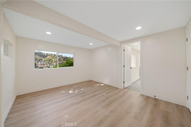 4365 Oneill St, Los Angeles, CA 90032 - unfurnished room featuring light wood-style floors and recessed lighting