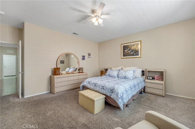 16767 Desert Lily St, Victorville, CA 92394 - carpeted bedroom with baseboards and ceiling fan