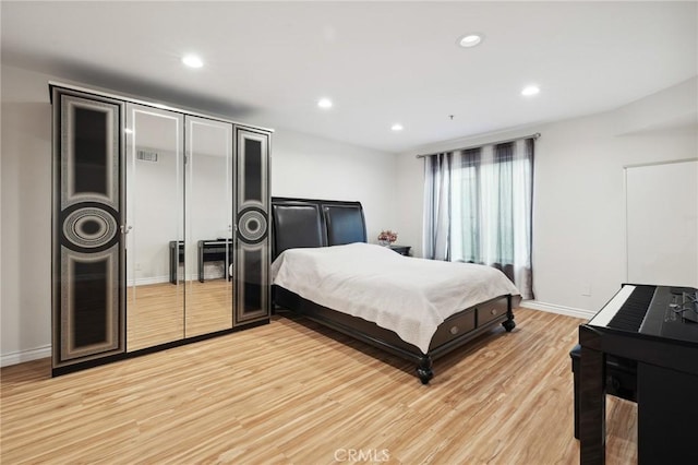 301 W Loraine St Unit 3, Glendale, CA 91202 - bedroom featuring light wood-style flooring and recessed lighting