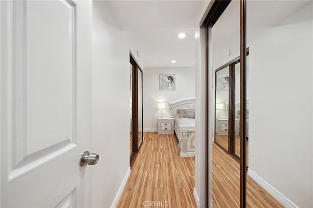 301 W Loraine St Unit 3, Glendale, CA 91202 - corridor with light wood-style floors and recessed lighting