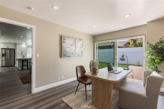 2306 255th St, Lomita, CA 90717 - office space with dark wood-type flooring and recessed lighting