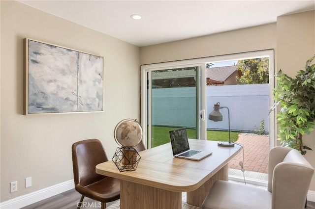 2306 255th St, Lomita, CA 90717 - office featuring wood finished floors and recessed lighting