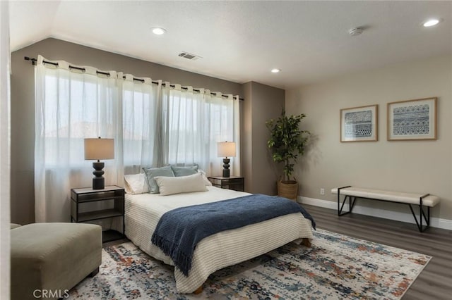 2306 255th St, Lomita, CA 90717 - bedroom featuring wood finished floors, recessed lighting, and vaulted ceiling