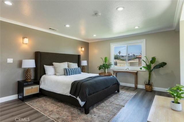 2306 255th St, Lomita, CA 90717 - bedroom with wood finished floors, recessed lighting, and crown molding