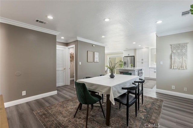 2306 255th St, Lomita, CA 90717 - dining room with recessed lighting, wood finished floors, and crown molding