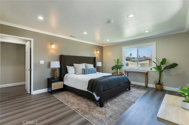 2306 255th St, Lomita, CA 90717 - bedroom with wood finished floors, recessed lighting, and ornamental molding