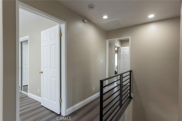 2306 255th St, Lomita, CA 90717 - hall with an upstairs landing, wood finished floors, and recessed lighting
