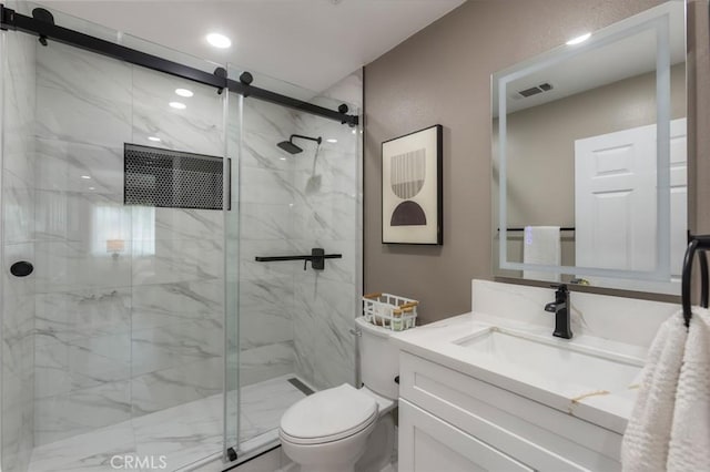 2306 255th St, Lomita, CA 90717 - full bathroom featuring vanity and a marble finish shower