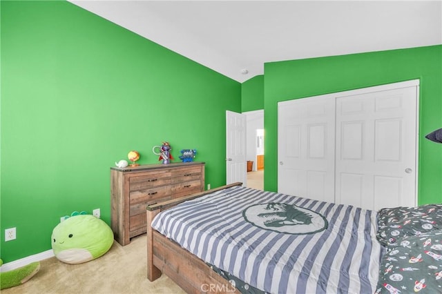 10850 Cameron Ct, Corona, CA 92883 - carpeted bedroom featuring vaulted ceiling and a closet