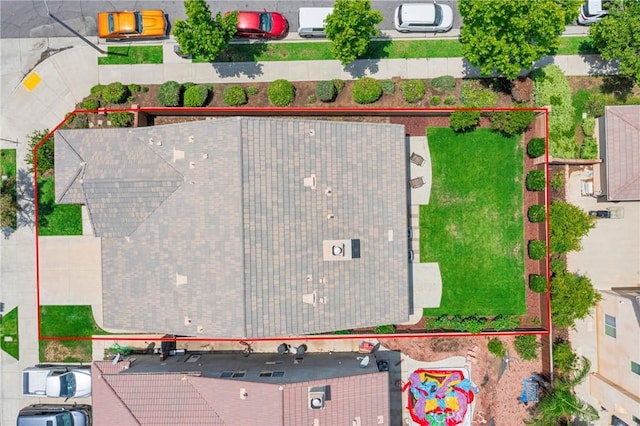 10850 Cameron Ct, Corona, CA 92883 - aerial view of property and surrounding area with property boundaries highlighted