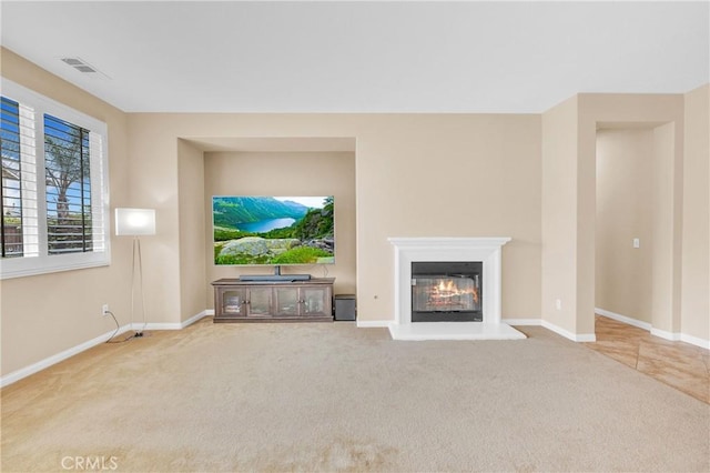 10850 Cameron Ct, Corona, CA 92883 - unfurnished living room featuring carpet flooring and a glass covered fireplace