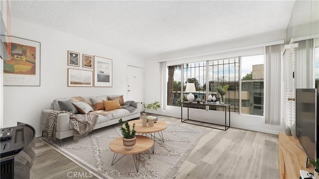 4431 Don Ricardo Dr Unit 20, Los Angeles, CA 90008 - living area with a textured ceiling and wood finished floors