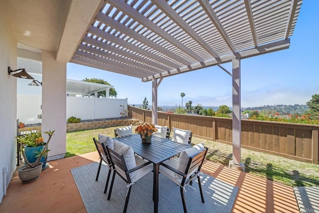 4507 Carnaby Ct, Carlsbad, CA 92010 - fenced backyard with a pergola, outdoor dining area, and a patio