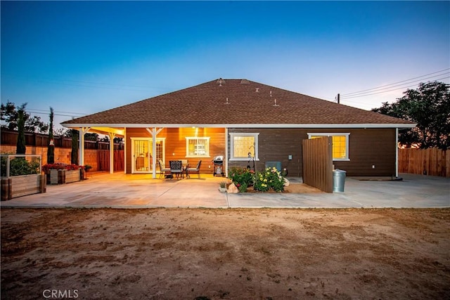 33430 133rd St E, Pearblossom, CA 93553 - back of house with a patio area and a shingled roof
