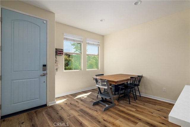 4271 Horvath St Unit 103, Corona, CA 92883 - dining area with wood finished floors and recessed lighting