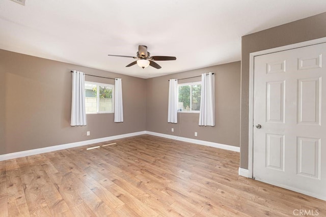 4356 Gardena Dr, Riverside, CA 92506 - empty room with light wood finished floors and ceiling fan