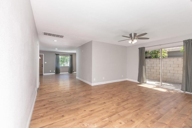 4356 Gardena Dr, Riverside, CA 92506 - empty room with light wood finished floors and a ceiling fan