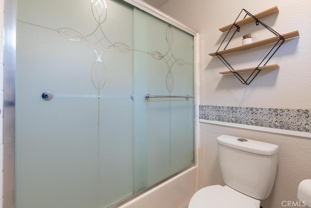 4356 Gardena Dr, Riverside, CA 92506 - bathroom featuring toilet and enclosed tub / shower combo