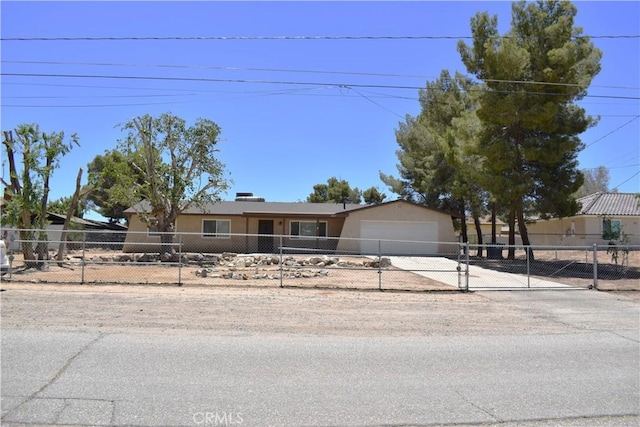 18107 Sycamore St, Hesperia, CA 92345 - single story home featuring a fenced front yard, concrete driveway, a garage, and stucco siding