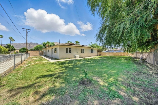 149 S Mistletoe Ave, San Jacinto, CA 92583 - back of property featuring a fenced backyard and stucco siding