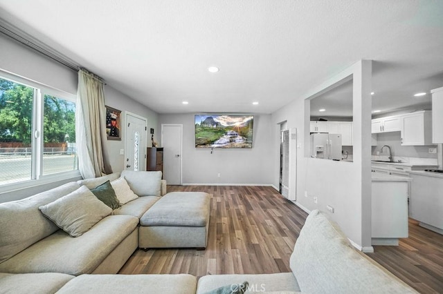 149 S Mistletoe Ave, San Jacinto, CA 92583 - living area featuring wood finished floors and recessed lighting