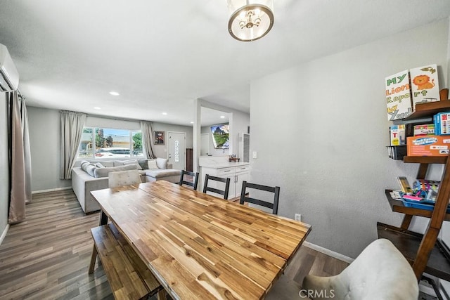 149 S Mistletoe Ave, San Jacinto, CA 92583 - dining space featuring wood finished floors and recessed lighting